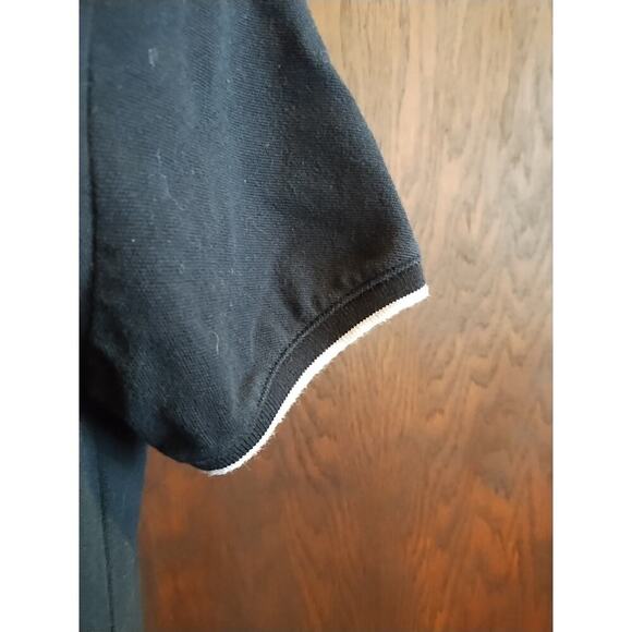 CHEROKEE Shirt Dress Size Small Black Polo Short Sleeve Button Vintage Stretch - Picture 3 of 4